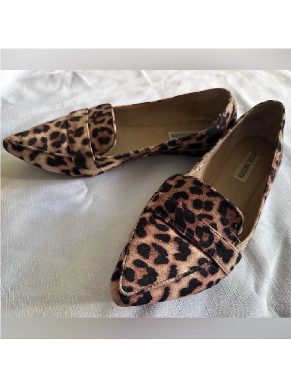 Steve Madden Leopard Print Pointed Toe Flats - Brown & Black